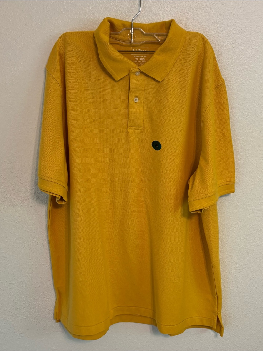 NWT L.L. Bean XL 100% cotton mustard polo shirt gorpcore granola outdoor prep